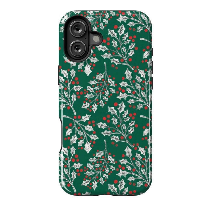 iPhone 16 Plus StrongFit Boughs of Holly by Noonday Design