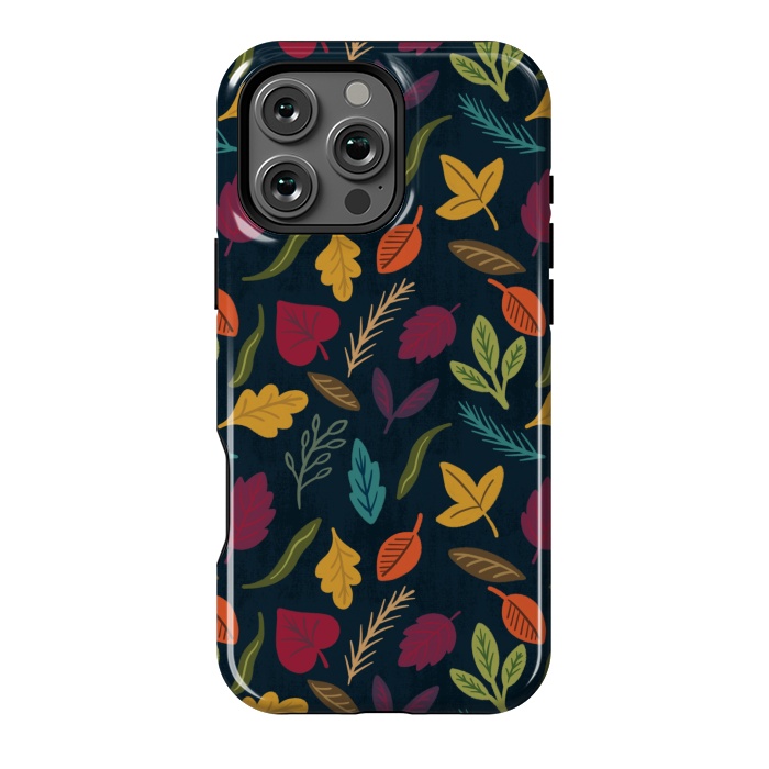 iPhone 16 Pro Max StrongFit Bold and Colorful Fall Leaves by Noonday Design