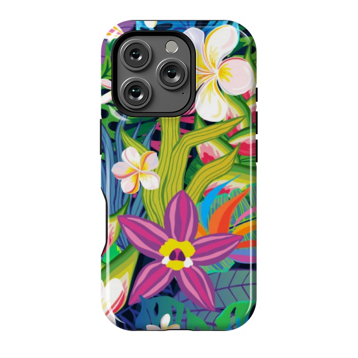 iPhone 16 Pro StrongFit tropical floral pattern 4  by MALLIKA