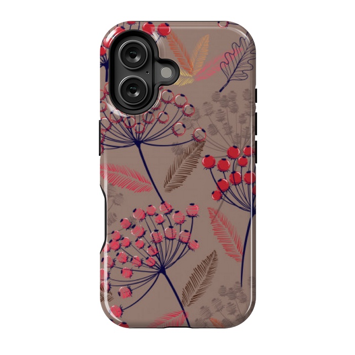 iPhone 16 StrongFit cute cherry pattern  by MALLIKA