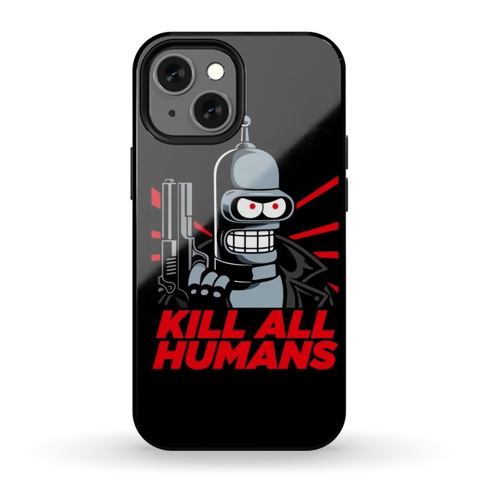 iPhone 12 mini StrongFit Bendernator - Kill All Humans by Mitxel Gonzalez