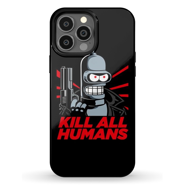 iPhone 13 Pro Max StrongFit Bendernator - Kill All Humans by Mitxel Gonzalez