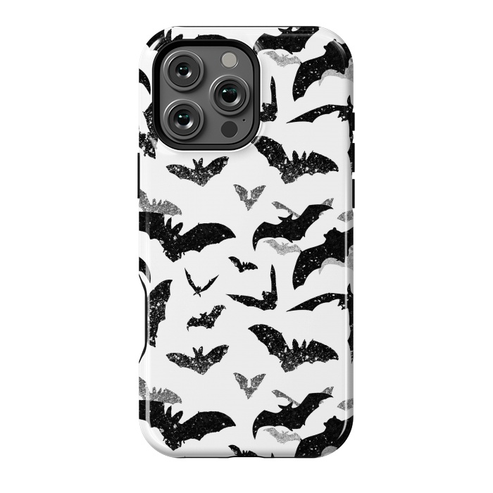 iPhone 16 Pro Max StrongFit Grunge flying bats Halloween pattern by Oana 