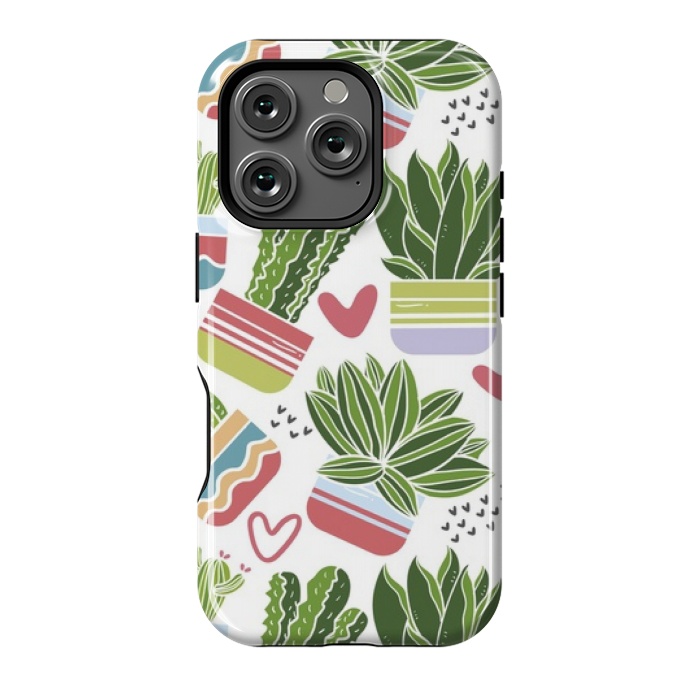 iPhone 16 Pro StrongFit cactus pattern 7 by MALLIKA