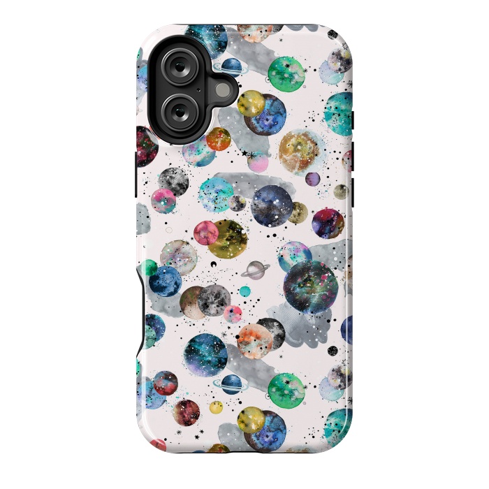 iPhone 16 Plus StrongFit Space Planets by Ninola Design