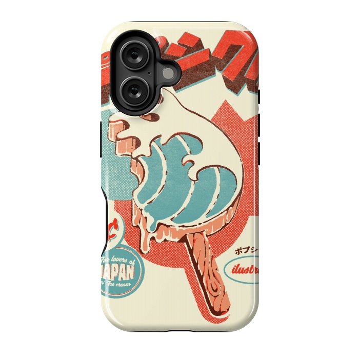 iPhone 16 StrongFit Great Wave Ice Pop by Ilustrata