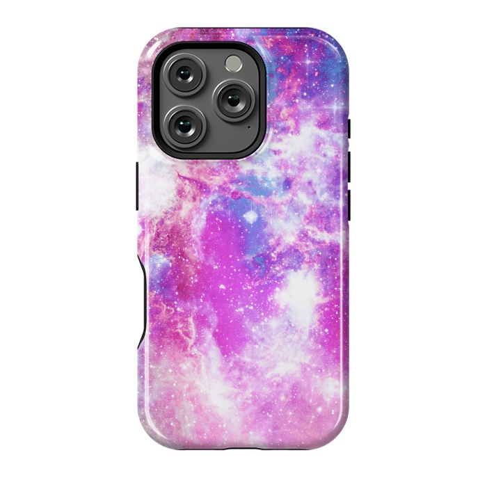 iPhone 16 Pro StrongFit Pink blue starry galaxy by Oana 