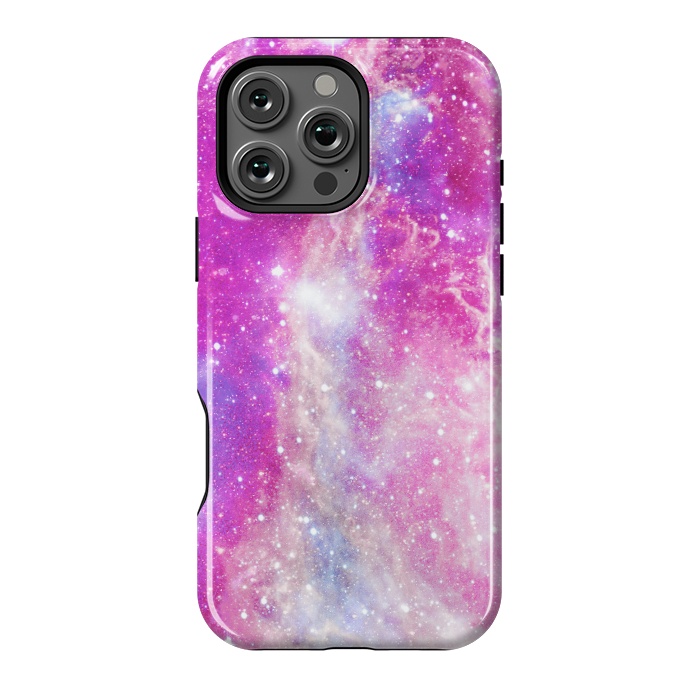 iPhone 16 Pro Max StrongFit Pink blue starry galaxy by Oana 