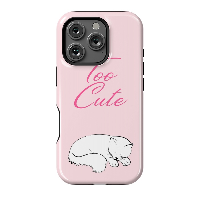 iPhone 16 Pro StrongFit Too cute pussy cat by Martina