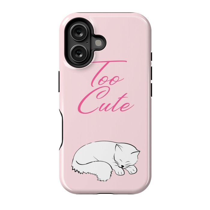 iPhone 16 StrongFit Too cute pussy cat by Martina