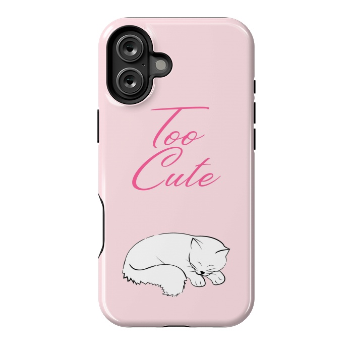 iPhone 16 Plus StrongFit Too cute pussy cat by Martina