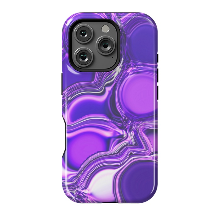 iPhone 16 Pro StrongFit Purple Bubbles by Martina