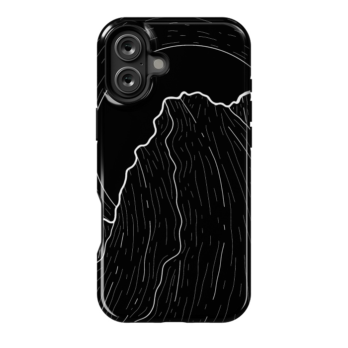 iPhone 16 Plus StrongFit A dark mountain wave by Steve Wade (Swade)