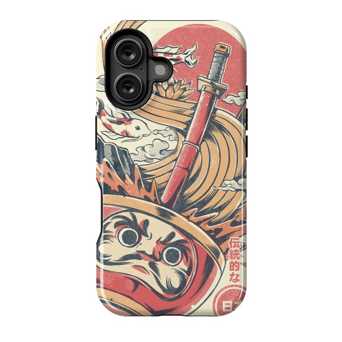 iPhone 16 StrongFit Daruma Ramen - White by Ilustrata