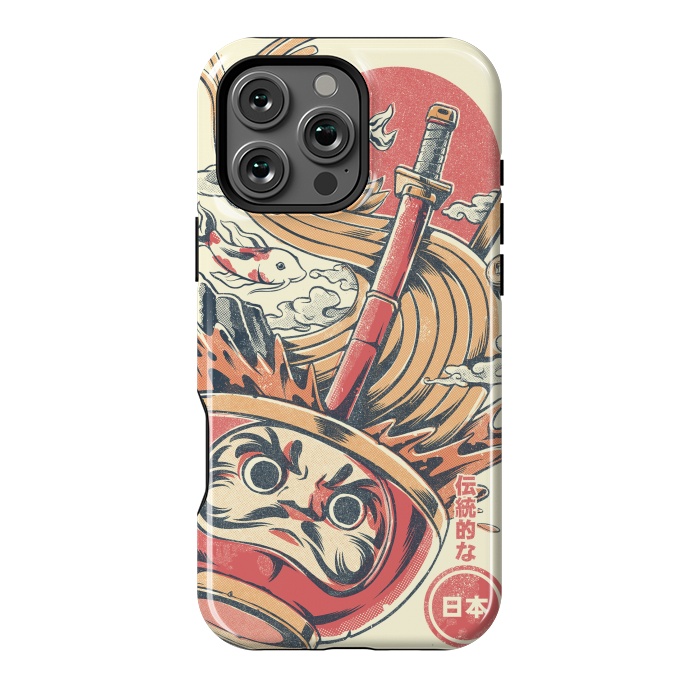 iPhone 16 Pro Max StrongFit Daruma Ramen - White by Ilustrata