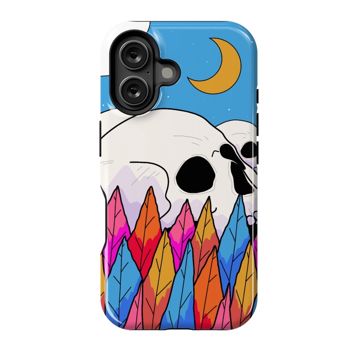 iPhone 16 StrongFit Skulls behind a forest by Steve Wade (Swade)