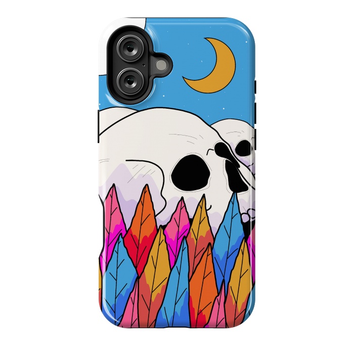 iPhone 16 Plus StrongFit Skulls behind a forest by Steve Wade (Swade)