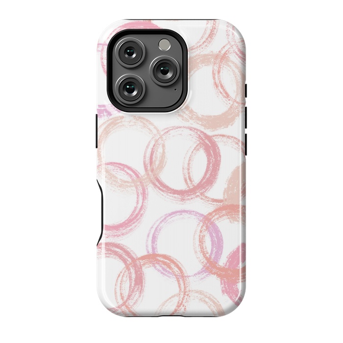 iPhone 16 Pro StrongFit Pink Circles by Martina