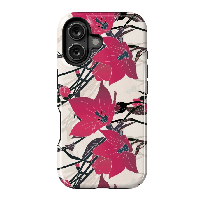 iPhone 16 StrongFit Red flowers 2 by Winston