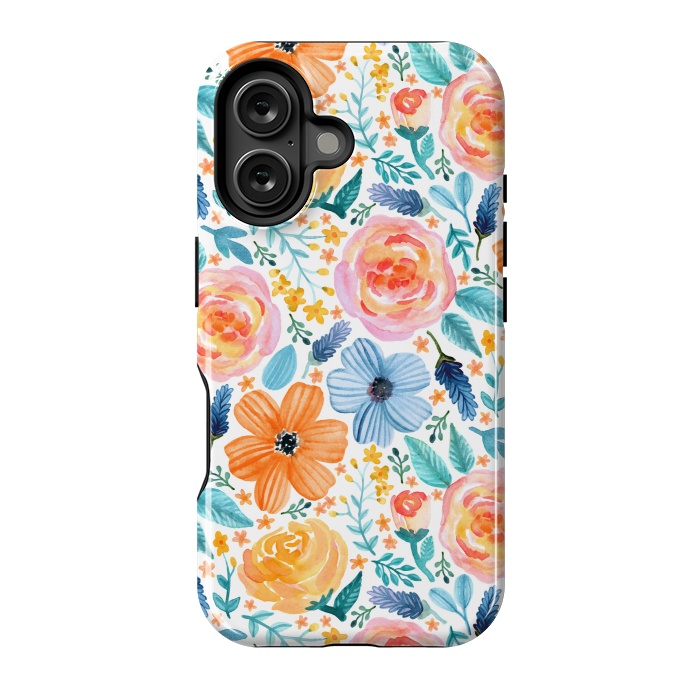 iPhone 16 StrongFit Bold Blooms by Tangerine-Tane