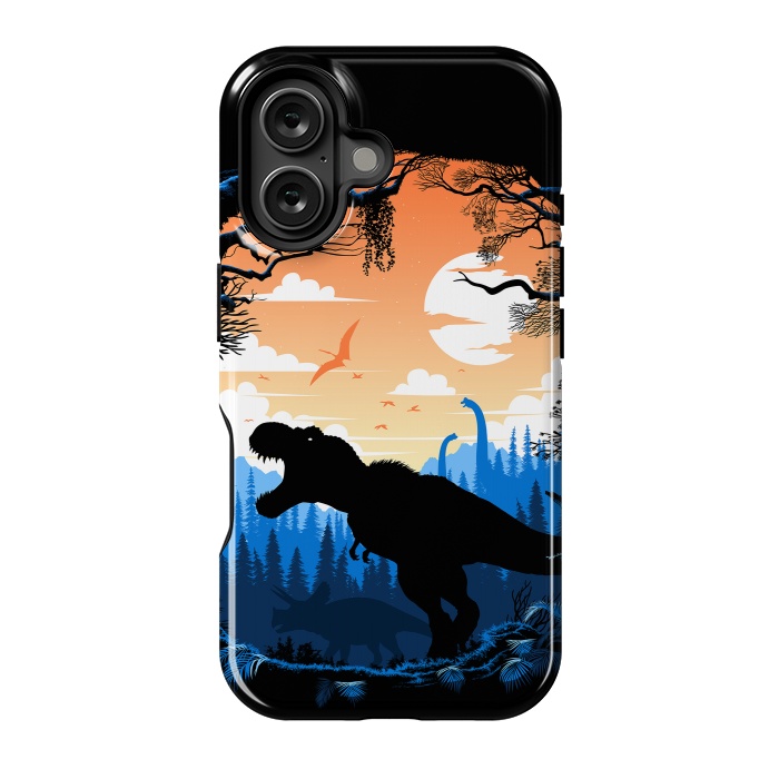 iPhone 16 StrongFit Prehistoric sunset Rex by Alberto