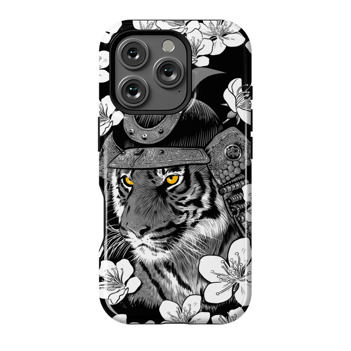 iPhone 16 Pro StrongFit Samurai Tiger cherry tree by Alberto