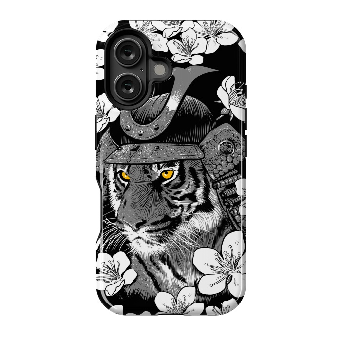 iPhone 16 StrongFit Samurai Tiger cherry tree by Alberto