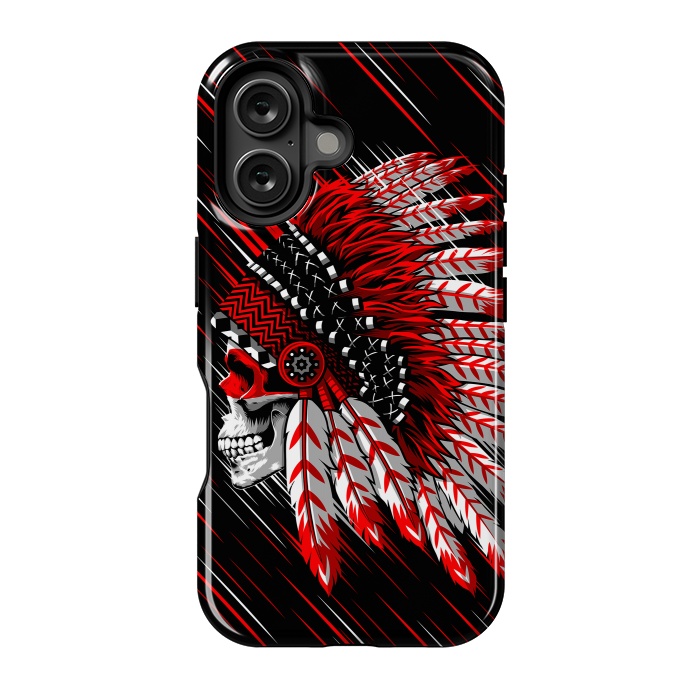 iPhone 16 StrongFit Indian Skull by Alberto