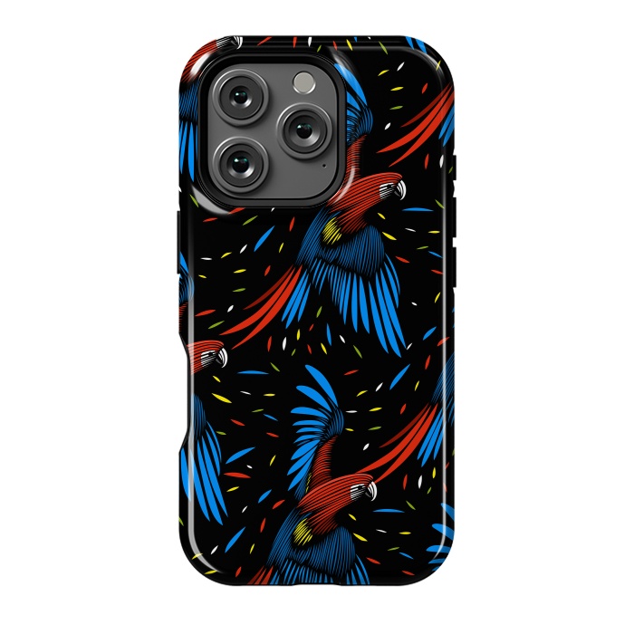 iPhone 16 Pro StrongFit Tribal Macaw by Alberto