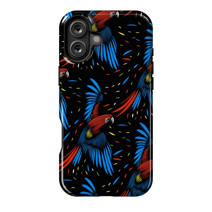 iPhone 16 Plus StrongFit Tribal Macaw by Alberto