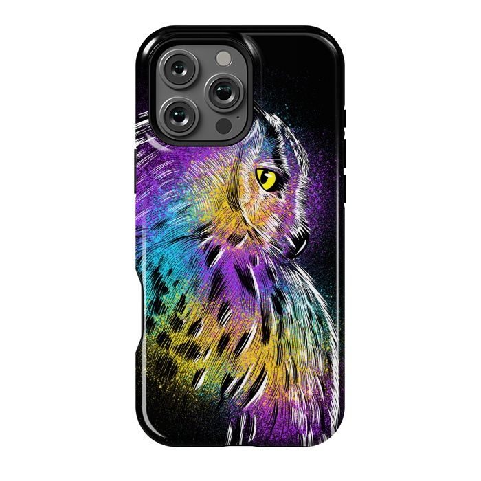 iPhone 16 Pro Max StrongFit Sketch Owl Colorful by Alberto