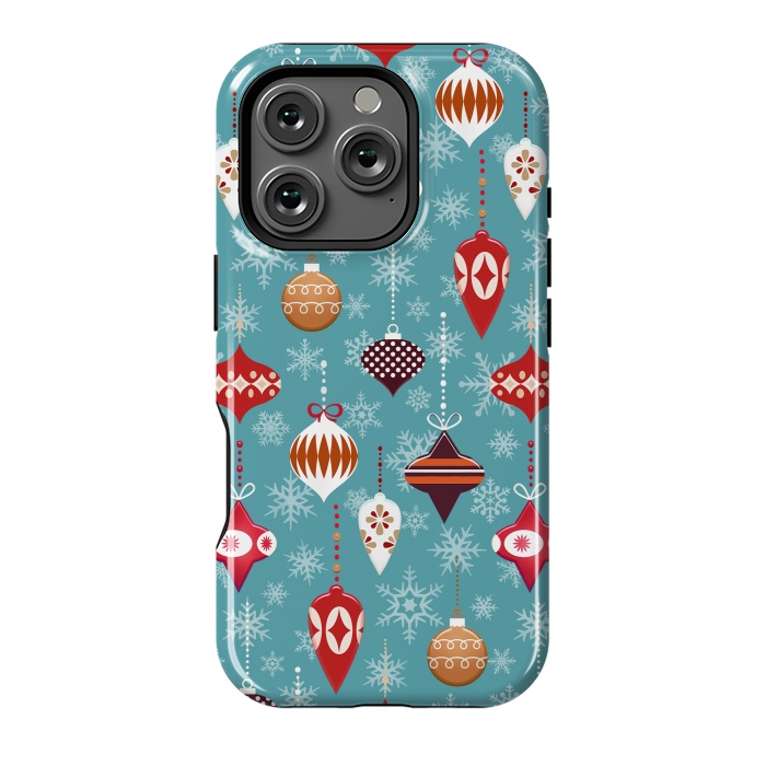 iPhone 16 Pro StrongFit Colorful decorated Christmas ornaments by Oana 