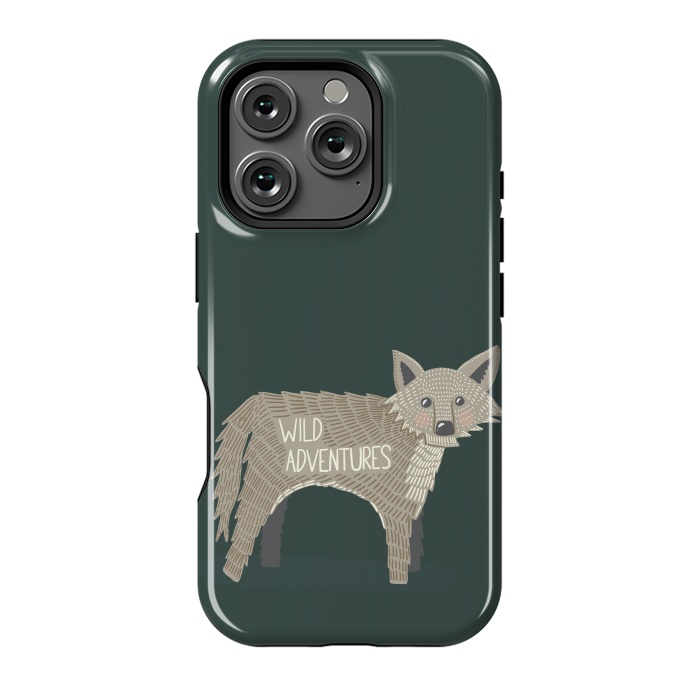 iPhone 16 Pro StrongFit Wild Adventures Wolf  by Edith May