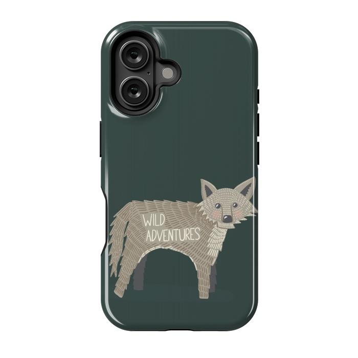 iPhone 16 StrongFit Wild Adventures Wolf  by Edith May