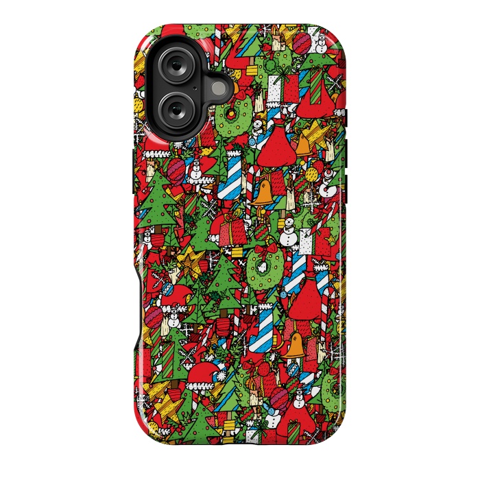 iPhone 16 Plus StrongFit The festive pattern by Steve Wade (Swade)