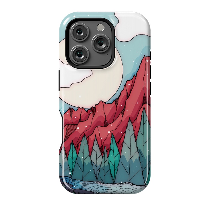 iPhone 16 Pro StrongFit The red winter mountain river by Steve Wade (Swade)