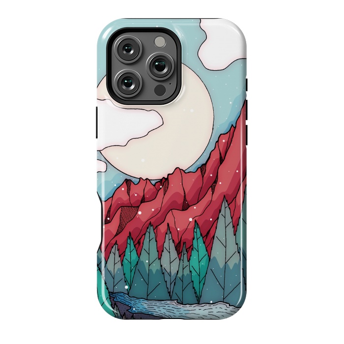 iPhone 16 Pro Max StrongFit The red winter mountain river by Steve Wade (Swade)