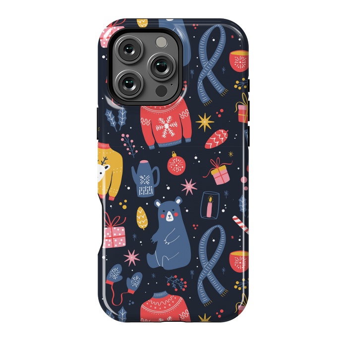 iPhone 16 Pro Max StrongFit Christmas pattern dark by Jelena Obradovic