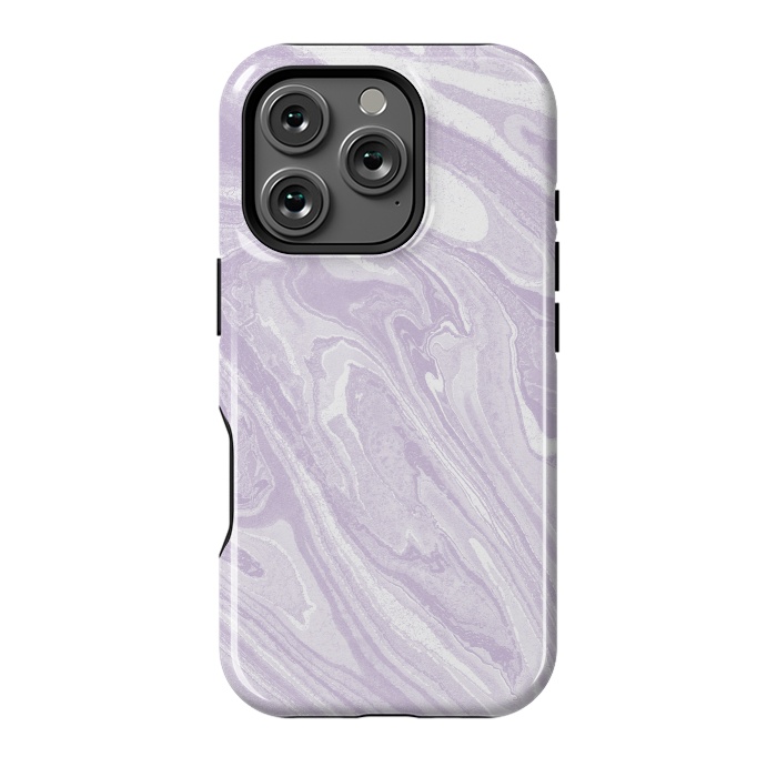 iPhone 16 Pro StrongFit Pastel Purple lavender liquid marble by Oana 