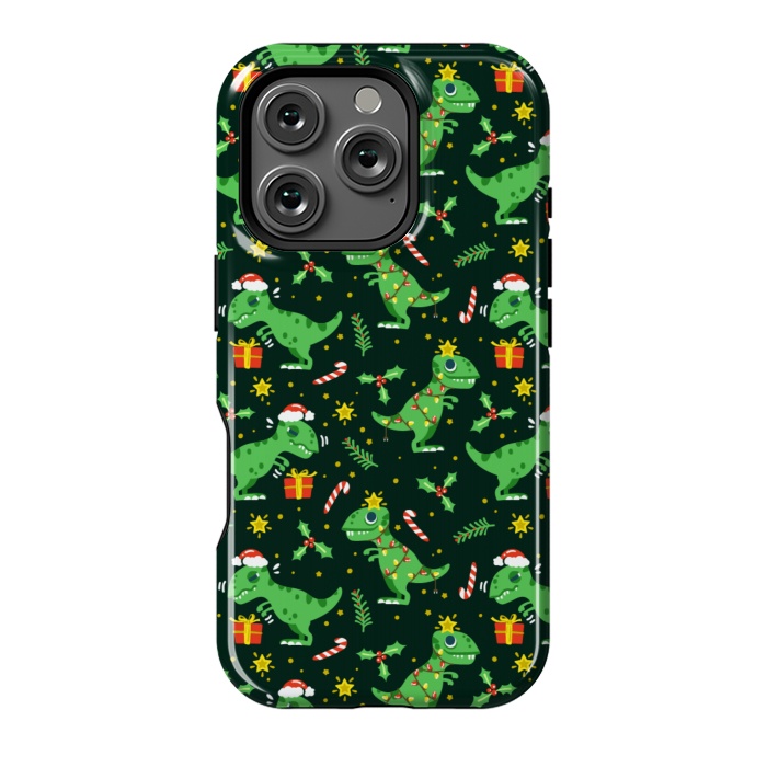 iPhone 16 Pro StrongFit DINO CHRISTMAS LOVE by MALLIKA