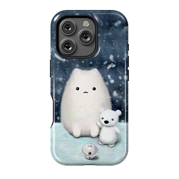 iPhone 16 Pro StrongFit Winter cat by Laura Nagel