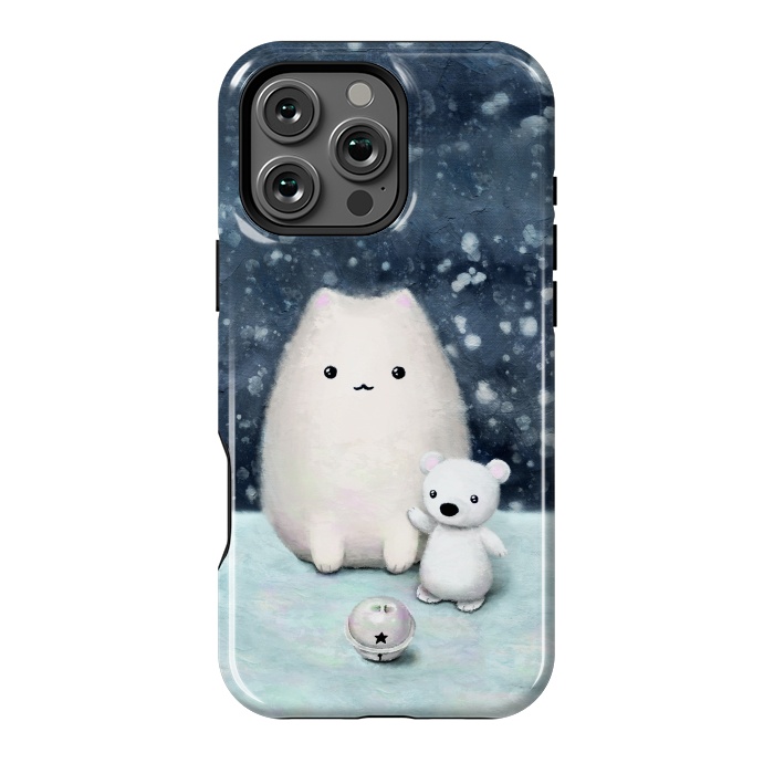 iPhone 16 Pro Max StrongFit Winter cat by Laura Nagel