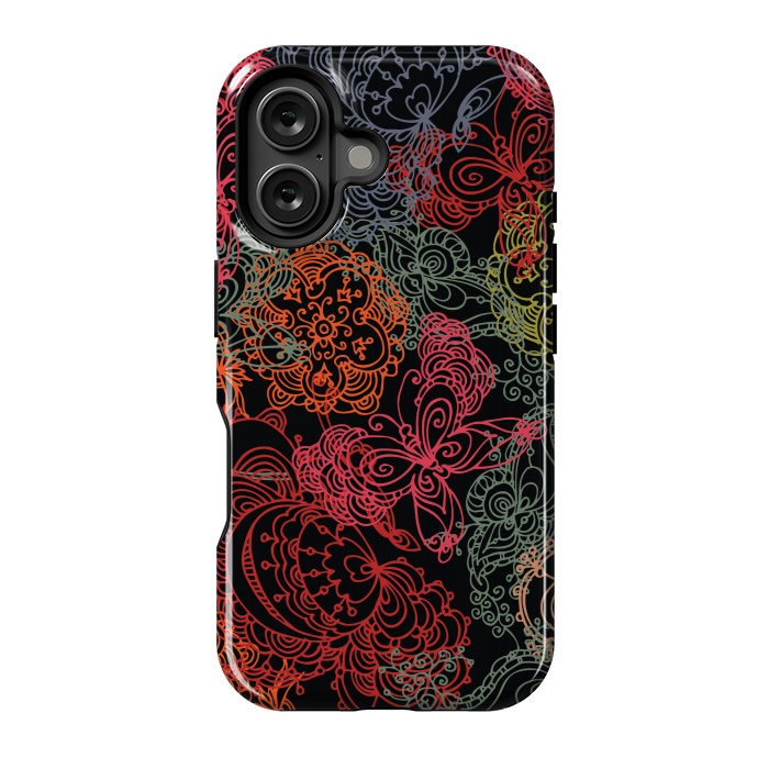 iPhone 16 StrongFit pretty butterfly pattern by MALLIKA