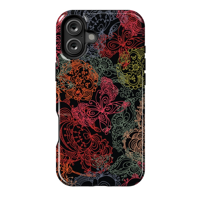 iPhone 16 Plus StrongFit pretty butterfly pattern by MALLIKA