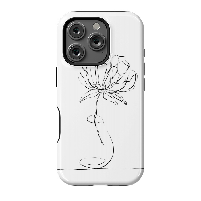 iPhone 16 Pro StrongFit Black Bloom by Martina