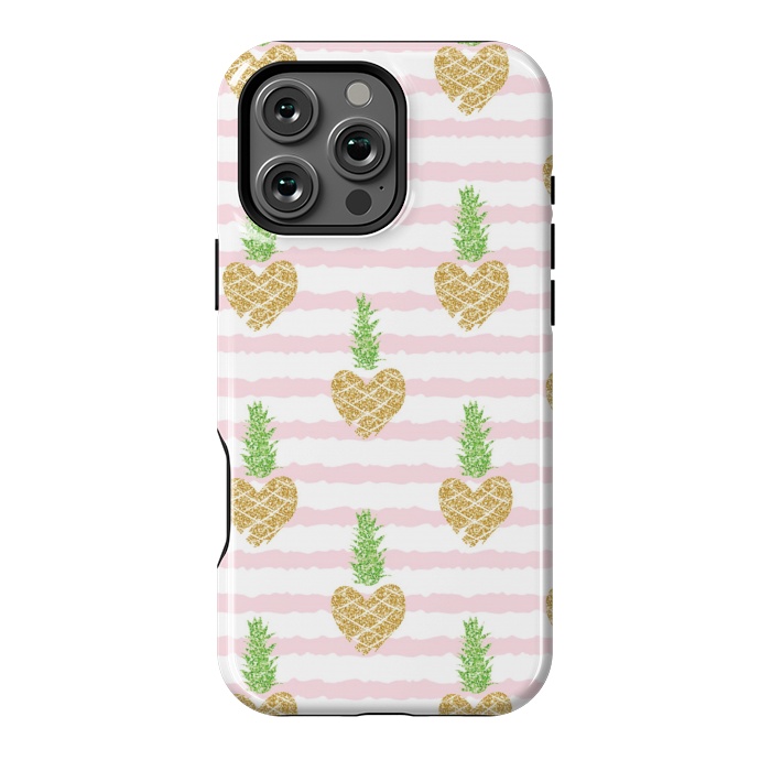 iPhone 16 Pro Max StrongFit heart pineapple glitter by MALLIKA