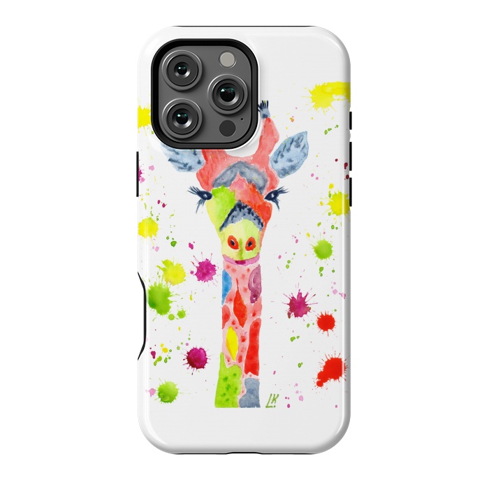 iPhone 16 Pro Max StrongFit Giraffe watercolor 2 by ArtKingdom7