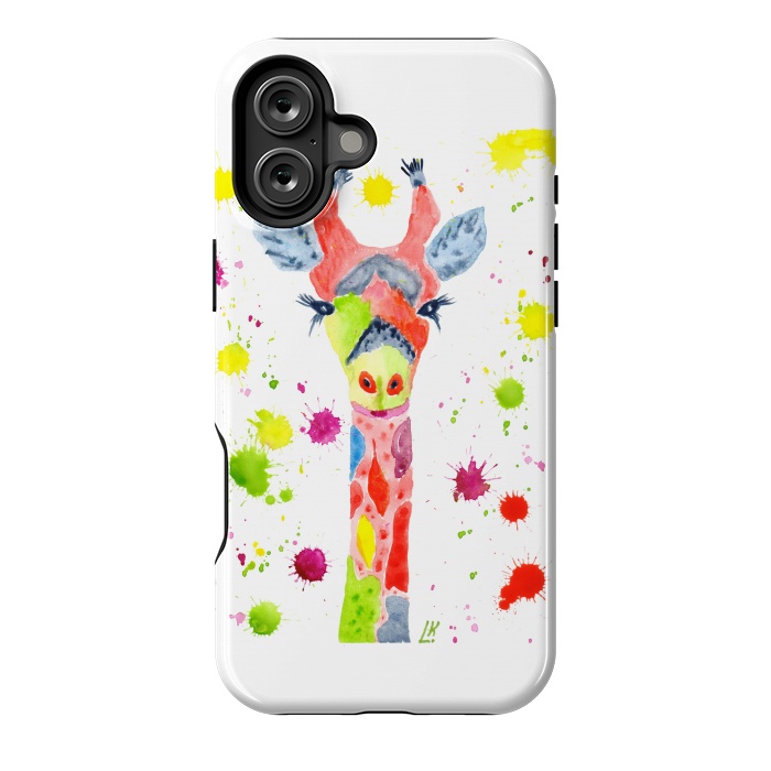 iPhone 16 Plus StrongFit Giraffe watercolor 2 by ArtKingdom7