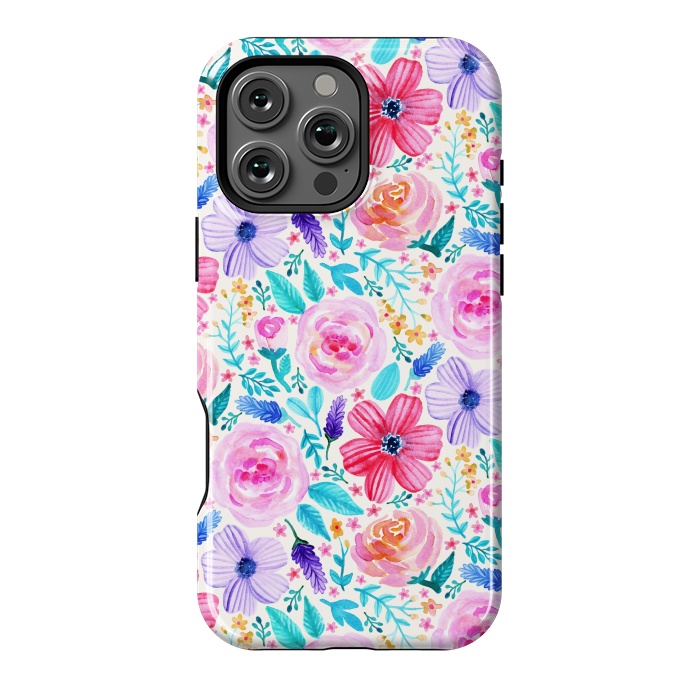 iPhone 16 Pro Max StrongFit Bold Blooms - Cool Colours by Tangerine-Tane