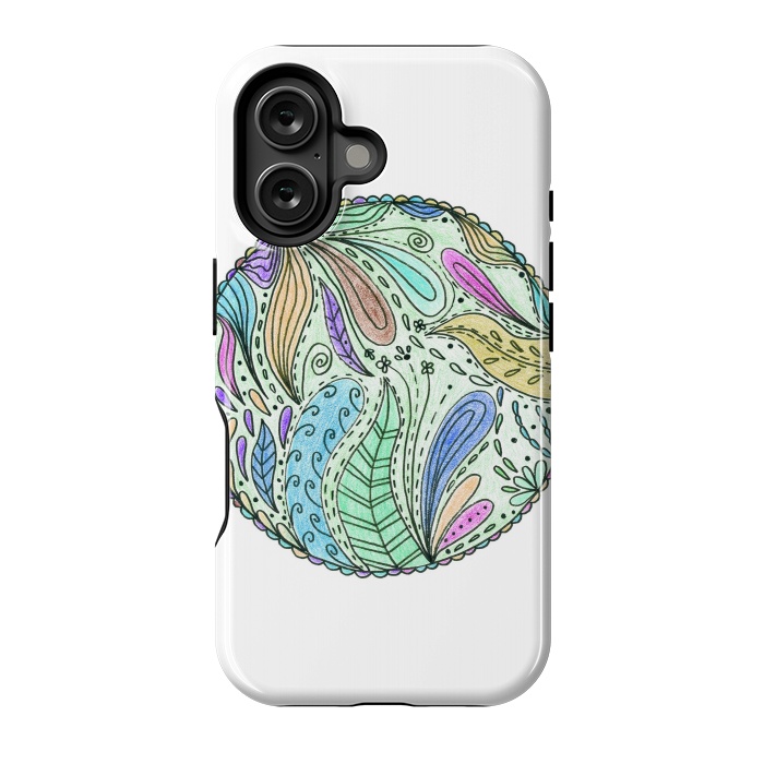 iPhone 16 StrongFit Floral mandala 5 by ArtKingdom7